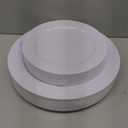 FLOWERCAT 60PCS White Plastic Plates - Heavy Duty White Disposable Plates for Easter Party/Wedding -serve for 30 guests Include 30PCS 10.25" & 30PCS 7.5" Plates for Party