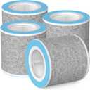 4 Packs HP102 True HEPA Replacement Filter Compatible with Shark Air Cleaner Purifier HP100, HP102 and 3-in-1 Models HC450, HC451, HC452, HC455, Compares to Part # HE1FKBAS and HE1FKPET