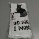 Cat Kitchen Towels Funny Tea Towels Cat Hand Towels for Cat Lovers Cat Dish Towels for Kitchen Cat Kitchen Towel Decorative Set of 4 Cat Bathroom Accessories Housewarming Gifts for Women