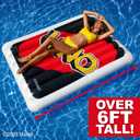 Uno Pool Float Giant Inflatable Reverse Card, Floatie for Pool, Beach & Lake, Durable Vinyl Raft, 6 Feet Tall, Perfect for Lounging & Summer Fun