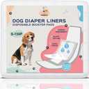 Dog Diapers Liners, 150 Ct, Super Absorbent Booster Pads for Male Dog Wraps and Female Dog Diapers, Lnnovative Hook-and-Loop Tape Design, Super-fit & No Shifting, Small Dog Diaper Pads