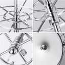 Polmart 3-Tier Spinning Display Stand Heavy Duty Adjustable Countertop Stand for Retail, Jewelry, Cosmetics, Crafts Sturdy Metal Base 360 Rotating Tiers with Height Adjustable (Silvery)