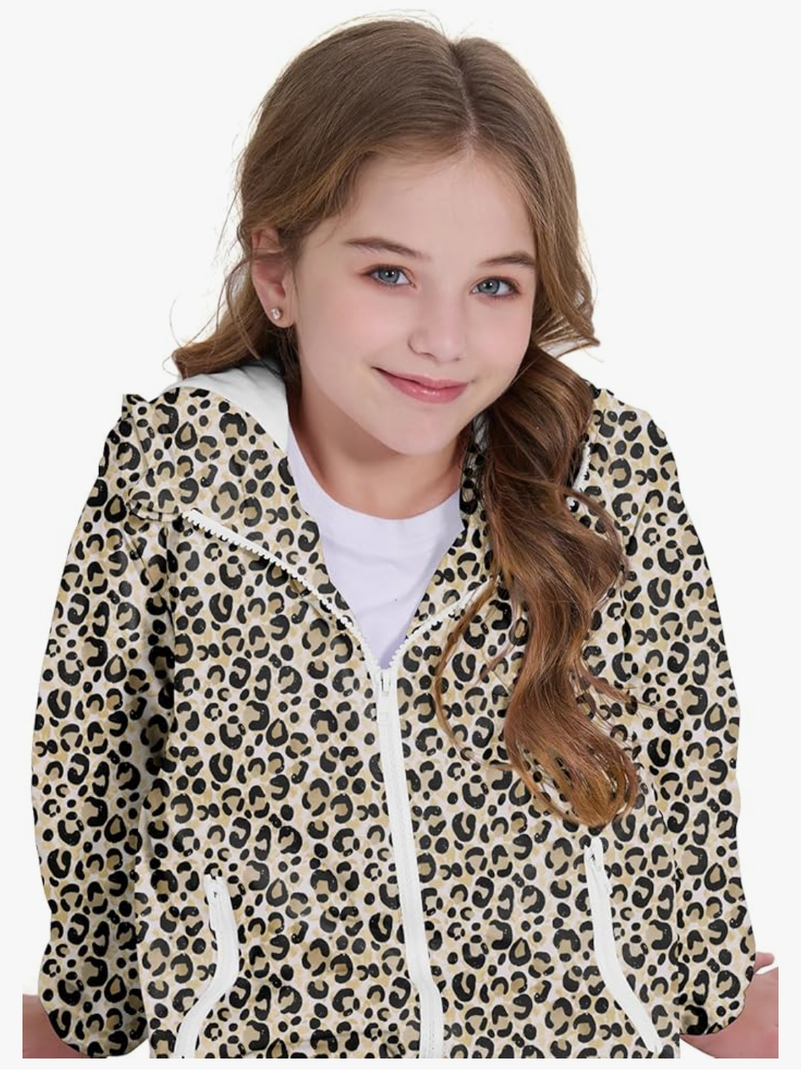 Zando Girls' Rain Jacket - Lightweight, Waterproof, Hooded - Girls' Outerwear - XL