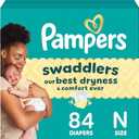 Pampers Swaddlers Diapers, Size 0 (up to 10 lbs), 84 Count, Absorbent, Keeps Baby Dry and Comfortable, Skin Safe Disposable Baby Diaper 