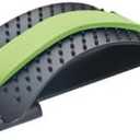 Back Stretcher with 3-Level Adjustable Lumbar Support, 88 Massage Points Spine Corrector, ABS Material, Multi Colors (Green)