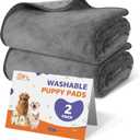 Washable Dog Pee Pads 36x36 2Pack Reusable Puppy Pads, Absorb Dog Mats Non-Slip Puppy Training Pads for Whelping, Potty, Training, Playpen, Crate