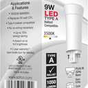 Satco S29859 9-Watt PL LED Light Bulb, G24q Base, 4-Pin Vertical, 3500K
