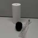 Matt White Ceramic Toilet Brush and Holder Set, Durable Bristles Non Scratch Toilet, Long Stainless Steel Handle, Freestanding Toilet Bowl Cleaners Brush, Scrubber Brush for Toilet