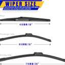 3 wipers Replacement for 2016-2021 2022 2023 Toyota Prius, Windshield Wiper Blades Original Equipment Replacement - 28"/16"/16" (Set of 3)