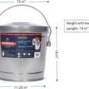 Behrens Galvanized Steel Can with Locking Lid 6 Gallon, 1 Bucket