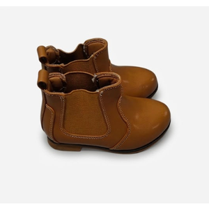 Girls Ankle Boots Low Heels Short Booties for Toddler/Little Kid/Big Kid, Tan Kids US 7