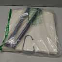 StorageWorks Hanging Closet Organizer with Metal Rod, 4-Section Closet Organizers and Storage, Collapsible Hanging Shelves for Baby Clothes, Shoes, Sweater Storage, Ivory and White