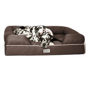 PetFusion Ultimate Dog Bed, Orthopedic Memory Foam, Multiple Sizes/Colors, Medium Firmness Pillow, Waterproof Liner, YKK Zippers, Breathable 35% Cotton Cover,Brown, XXL Jumbo (50x40")