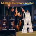 JoyMuse 4FT Marquee Light Up Letters,Large Marquee Letters 4 Feet Tall for Marry Me Proposal Decorations Big 4FT Letters with Lights for Baby Shower Party Decor, Letter A