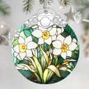 Christmas Ornaments: Stained Glass Ornament, Birth Flower Ornament, Christmas Tree Ornaments & Xmas Tree Decorations Exquisite Holiday Decor, Birth Flower Gifts Perfect Holiday & Xmas Gifts - Dec