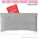 Hysterectomy Seatbelt Pillow Post Abdominal Surgery Myomectomy Pillows with Pocket for Ice/Hot Packs Breast Reduction Belly Incision Tummy Tuck C-Section Recovery Patients Gifts Minky Dot Light Gray