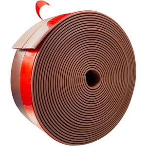 Silicone Weather Stripping, Door Draft Stopper Window Seal Strip for Gaps of Door & Windows, Garage Door Under Bottom, Sealing Tape Shower Doors Sweep (Brown, 2 inch x 20 Ft.)