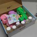 3-Pack Gifts for Girls Bubble Gun - Auto Light Up Bubble Machine with Refills for Kids Toys Girls Ages 6-8 Birthday Gift Party Favors Eassentials Easter Stocking Stuffers Valentine (Green+Pink+Purple)