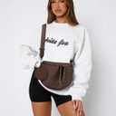 Crossbody Bags for Women, Large Vegan Leather Trendy Bum Bag