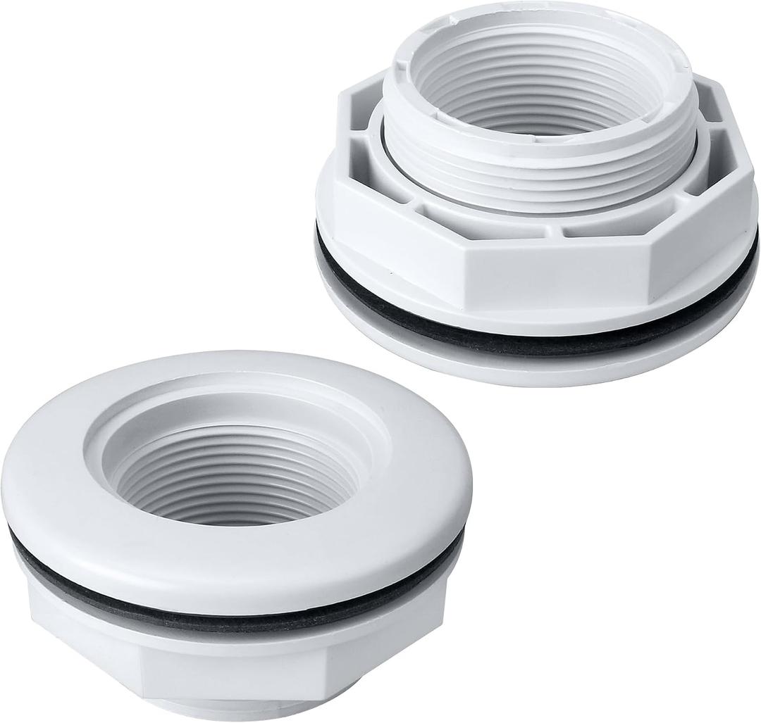 Replacement for Hayward SP1023 1-1/2-Inch FIP Inlet Return Fitting with Locknut and Gasket for Above Ground or Inground Pool Return Hose Fitting, Above Ground Pool Vinyl Fiberglass Accessories-2 Pack