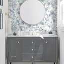 5 x Safiyya Contact Paper Blue White Wallpaper Peel and Stick Modern Floral Birds Wallpaper Self Adhesive Boho Flower Wall Paper for Walls Vinyl Rolls 78.7"x17.3"