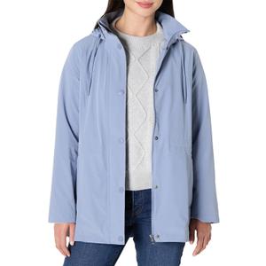 Amazon Essentials Women's Relaxed-Fit Lightweight Waterproof Long Hooded Rain Jacket