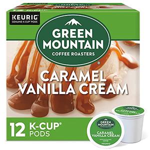 6 pack of Green Mountain Coffee Roasters Caramel Vanilla Cream Keurig Single-Serve K-Cup pods, Light Roast Coffee, 12 Count, No BB Date