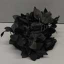 Greentime 2pcs Artificial Black White Flower Head Garland Total 13FT Fake Rose Vine Hanging Rose Garland for Door Stairs Table Centerpiece Arrangement Wall Fireplace Decor