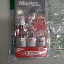 Master Lock Brass TSA Locks for Luggage with Key, TSA Approved Keyed Padlock for Backpacks, Suitcases, and Luggage, Zipper Lock, 4 Pack, 4683Q