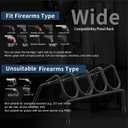 Adoreal Pistol Rack for Gun Safe, Gun Rack for 4 Handgun Pistol Holder for Gun Cabinet Storage & Organized Universal for Most Compact Pistols & Revolvers, Solid Vinyl Coating Non-Scratch