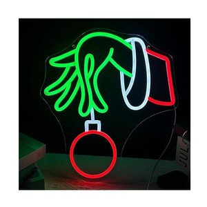 Christmas Neon Sign,Merry Christmas LED Decoration Neon Signs For Wall Decor,Dimmable Hand Neon Light,LED Neon Sign