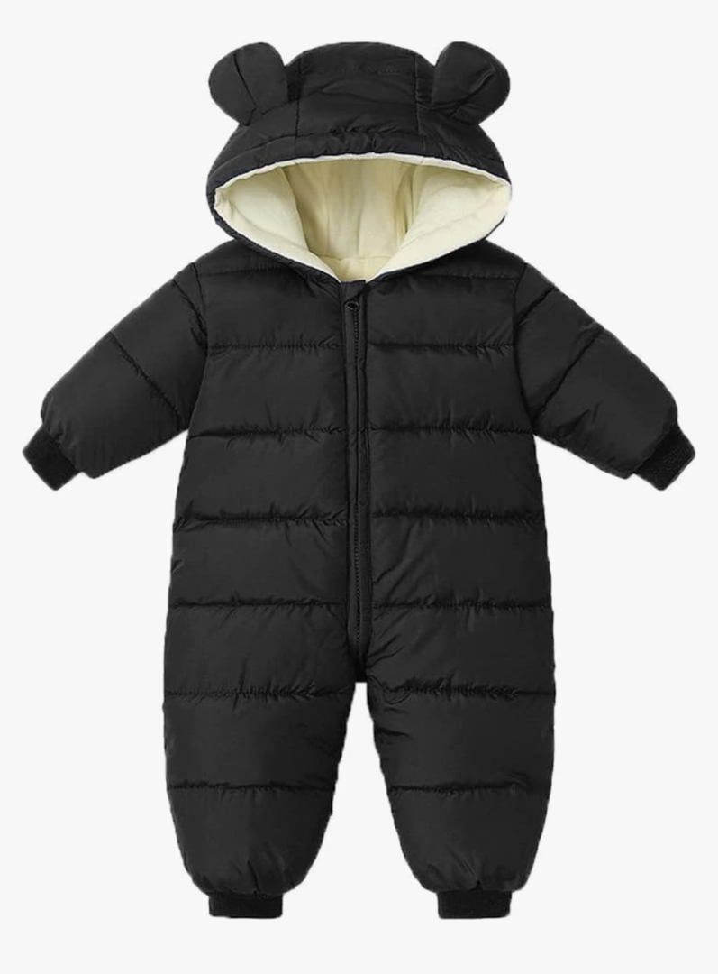Ilybyz Infant Toddler Snowsuit Cute Baby Bear Suit Newborn Winter Coat Warm Hooded Jumpsuit for Boys Girls