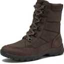 Lands' End Expedition Insulated Winter Boots for Men, Lace Up or Slip On Waterproof Mens Snow Boots, Medium or Wide Width Men's Shoes Size 8 to 13, Black, Brown, Green or Grey, 10W