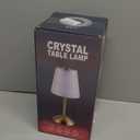 Portable Crystal Metal Desk Lamp,3-Color Touch Control, Rechargeable Battery - Ideal Bedside Lamp for Bedroom Nightstand (Golden Flower)