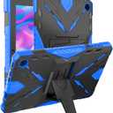 for New Kindle Fire 7 Case 2022 Release 12th Generation,Kickstand Heavy Duty Armor Defender Cover (Blue) (Blue)