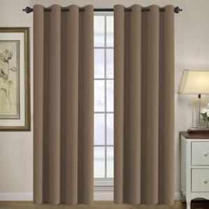 H.VERSAILTEX Blackout Curtain for Living Room Thermal Insulated Window Treatment Curtain Extra Long 96 inch Length Energy Saving Solid Grommet Top Blackout Drape, One Panel, Macchiato, 52" W x 96" L