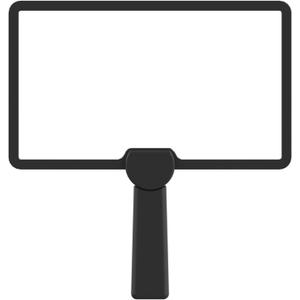 5X Large Rectangle Reading Magnifier, 10in x 6in Handheld or Neckheld Magnifying Glass Scratch Resistant Glass Lens Seniors Reading, Hobbies, Repair, Observation(Black)
