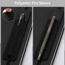 2 x Lined Journal Notebook for Work, A5 Stripe Leather Notebook with Polyester Pen Sleeve, 100GSM/160 Pages Thick Paper, Daily Journals for Writing, School, Note Taking, Business, Travel, College Ruled (Black)