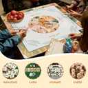 White and Orange Pumpkin Fall Halloween Mahjong Mat 31.5 x 31.5 in