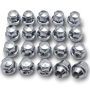 20PCS M12*1.5 Lug Nut - 3/4" 19mm Hex 32mm Length - Chrome Factory Style Wheel Nut for 2011-2020 Ford Focus Escape Fusion Fiesta Ranger EcoSport Transit Connect Lincoln MKC MKZ (OEM# 611-303)