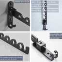 Clothes Drying Rack Wall Mounted Drying Racks for Laundry Room Organization and Storage Clothes RackAluminum Dryer Rack with Two Drying Rods for Hanging Wet and Dry Clothes (Black-2)