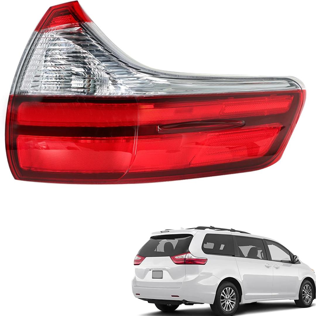 RH Right Passenger Side Outer Tail Light Replacement for Toyota Sienna 2015-2020 Tail Lamp 8155008050 TO2805123