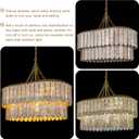 TOCHIC Capiz Shell Chandelier 32.5" L Coastal Chandeliers for Dining Room | 10 Lights Large Gold Capiz Faceted Oval Chandelier Adjustable Boho Kitchen Island Pendant Lights for Living Room Bedroom Bar, 32.5" L x 20.5" W x 8.86" H