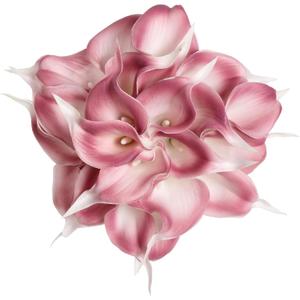 IPOPU Pink Fake Calla Lily Flowers 24PCS Real Touch Pink Calla Lily Faux Flowers Arrangement for Home Party Wedding Bouquet Centerpieces Flower Home Decoration (Pink)