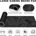 2 x Long Gaming Mouse Pad Extended Anime Large Desk Pad with Non-Slip Base Full Keyboard Mat with Stitched Edges for Gaming and Office 31.5 x 11.8 inches (Black Geometry)