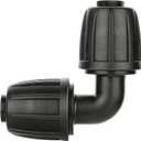 La Farah 1/ 2 inch Drip Irrigation Fittings, Lock Barbed Elbow Connectors fit Most Rain Bird, Orbit, Dig, Toro 1/ 2" Drip Irrigation Tubing - Pack of 10