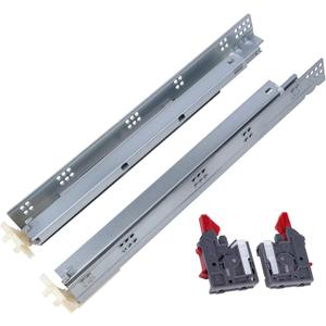 Gobrico Undermount Drawer Slides Soft Close Under Mounted Drawer Slides 21 inch, Heavy Duty Concealed Drawer Slide Glides Runners Full Extension, with Locking Device Rear Mounting Brackets 1Pair