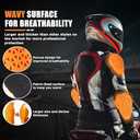 PSLER Full CE Level 2 Certified Motorcycle Armor Back Pad Elbow and Shoulder Protection Pads Set,Motorcycle Armor Back Protector Inserts for Motorcycle Jackets,5PCS