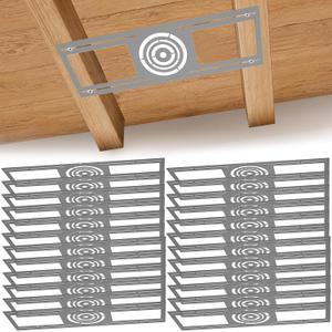 24 Pack New Construction Mounting Plate for 3/4/5 Inch LED Recessed Lighting, Galvanized Steel Rough-in Plate, Flat Wafer Light Bracket for Ceiling Downlight Housing Installation