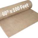Garden Burlap Roll, 60" x 100 Feet Natural Jute Burlap Fabric Roll for Gardening Raised Bed Liners,Seed Cover,Edging,Weed Barrier,Aisle Runner Plant Cover Tree Protections (60" x 100 Feet)